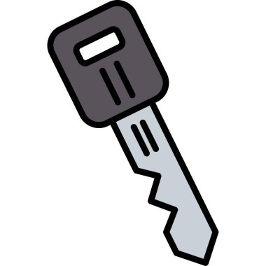 Kapı anahtarı simgesi. özet vektör illüstrasyonu