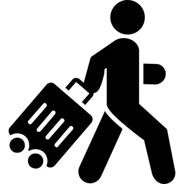 Erkek bavulu çanta simgesi