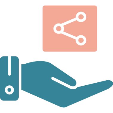 paylaşımlı simge vektör illüstrasyonu