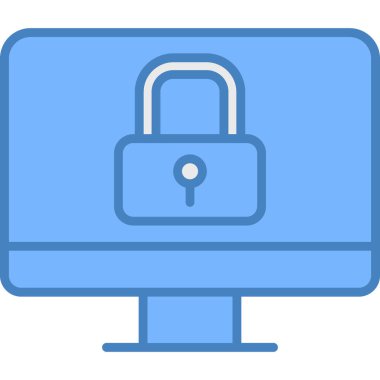 Kilit. Web simgesi basit illüstrasyon