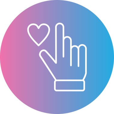 Bir kalp simgesinin vektör illüstrasyonu