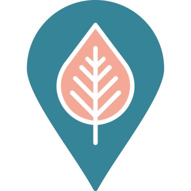 ağaç renkli simge, vektör illüstrasyonu