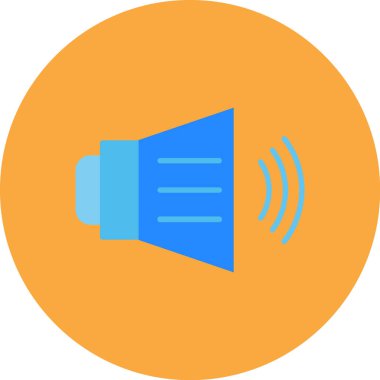 Konuşmacı. Web simgesi basit illüstrasyon