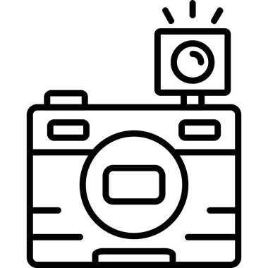 - Kamera. Web simgesi vektör illüstrasyonu