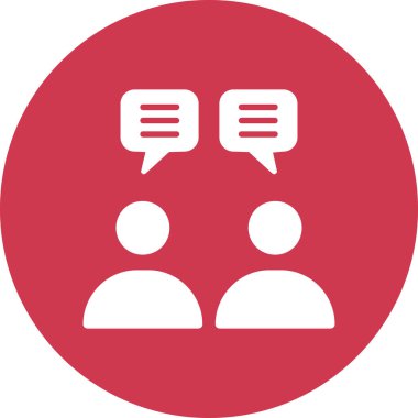 Sohbet simgesinin vektör illüstrasyonu