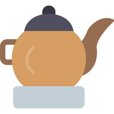 Çay demliği, illüstrasyon, vektör, beyaz arka planda.