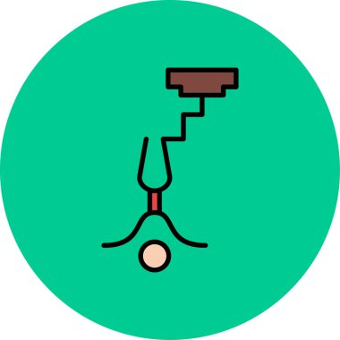 Moda tarzında bir ip ikonu. renk dairesi tasarımı ve düzenlenebilir. vektör illüstrasyonu.