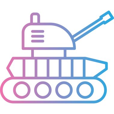 Tank ikonu vektör illüstrasyonu