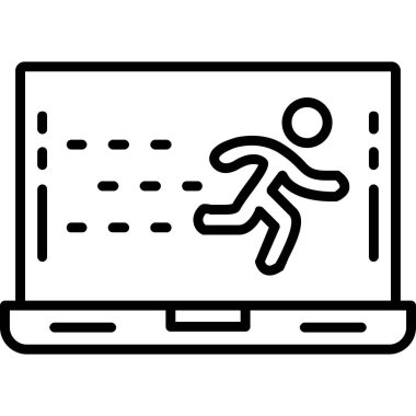 dizüstü bilgisayar simgesi. Basit resimleme