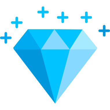 Elmas. Web simgesi basit illüstrasyon