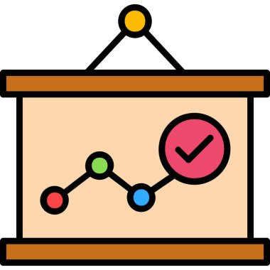 Grafik grafik çizelgesi simgesi - taslak biçimi