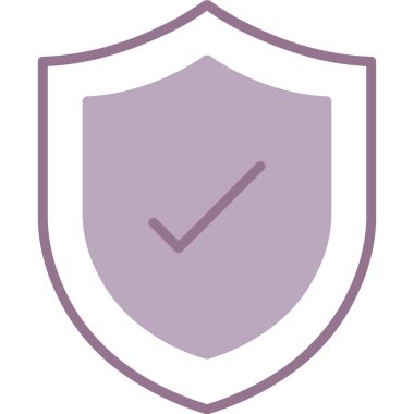 Kalkan. Web simgesi basit illüstrasyon