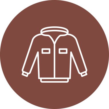 Kahverengi kazaklı bir adamın vektör çizimi