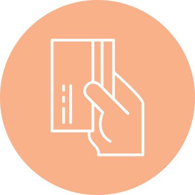 Kişisel kartın illüstrasyon vektör simgesi...