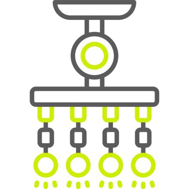 Duş düz vektör simgesi