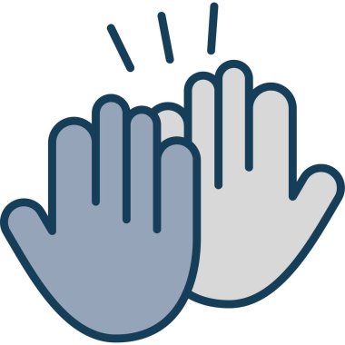 Eldiven eldivenleri simgesi - taslak biçimi