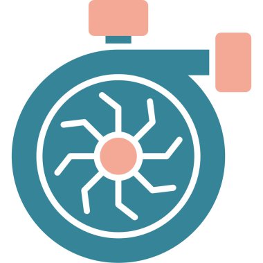 İzole edilmiş tek bir dişli simgesinin vektör çizimi