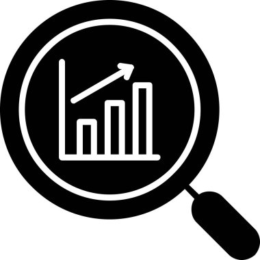 Analiz glifleri düz vektör simgesi