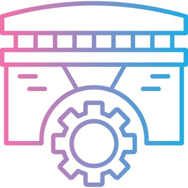 Teçhizat Web simgesi basit illüstrasyon