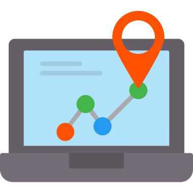 konum. Web simgesi basit illüstrasyon