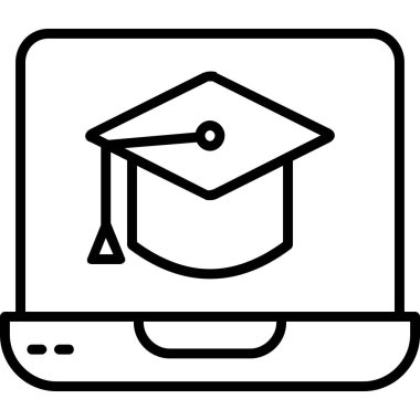 Online eğitim. Web simgesi