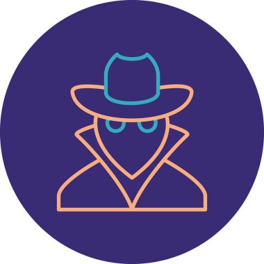 Dedektif ikon vektör illüstrasyonu