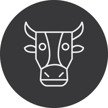 Boğa ikonu vektör illüstrasyonu