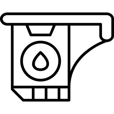 Su tankı ikonu ana hat vektörü. tank