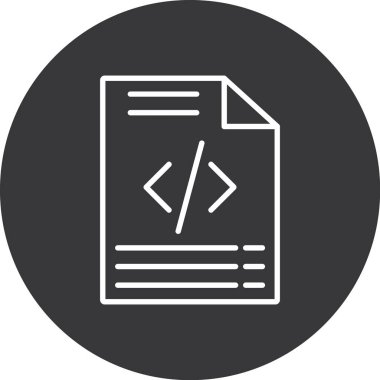 Kodlama. Web simgesi basit tasarım