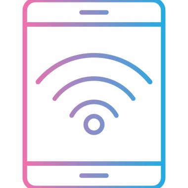 Wi-Fi cep telefonu simgesi ana hat biçiminde