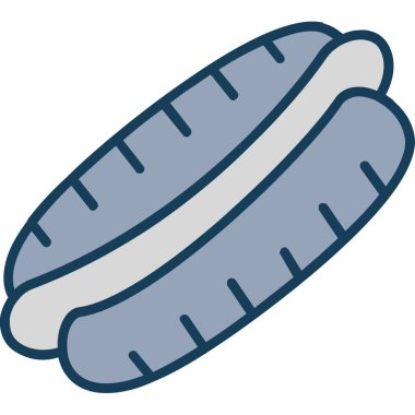 Sosis. Web simgesi basit illüstrasyon