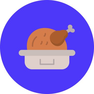 Tavuk. Web simgesi basit illüstrasyon