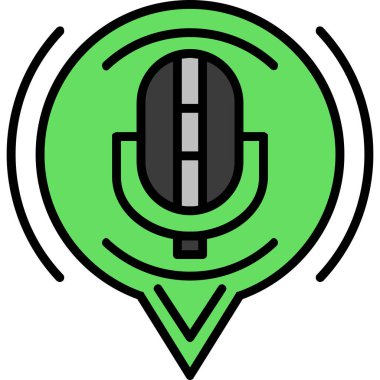 mikrofon simgesi vektör illüstrasyonu