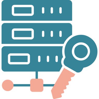 Sunucu. Web simgesi basit illüstrasyon