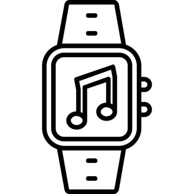 Saat simgesi. Web için saat vektör simgelerinin özet çizimi