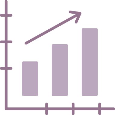 iş grafiği simgesi, vektör illüstrasyonu