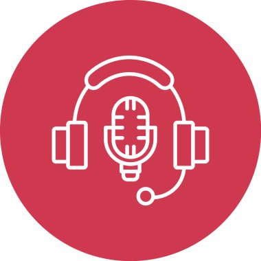 Kulaklık simgesinin vektör illüstrasyonu