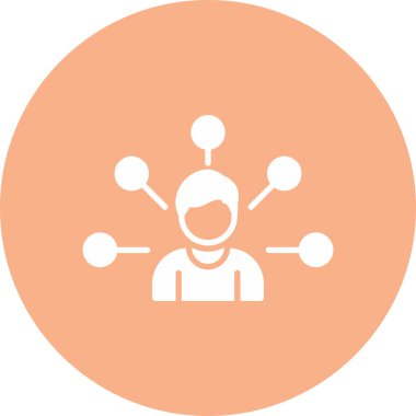 Benzersiz erkek avatar çizgi vektör simgesi