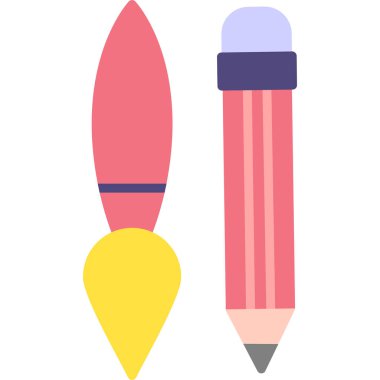 Kalem. Web simgesi basit illüstrasyon