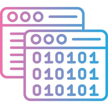 Doldurulmuş kod kodlama simgesi - taslak biçimi