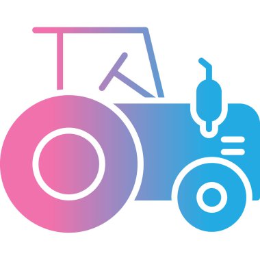 Traktör simgesinin vektör illüstrasyonu