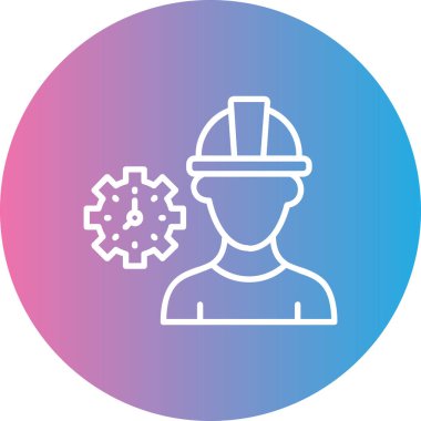 İnşaat işçisinin vektör simgesi