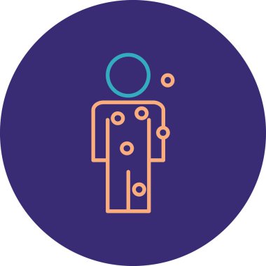 Benzersiz erkek vektör çizgisi simgesi