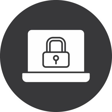 Vektör Kabartma Simgesi Tasarımı Kilitle