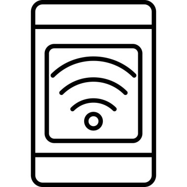 Hareket eden telefon simgesi, anahat stili