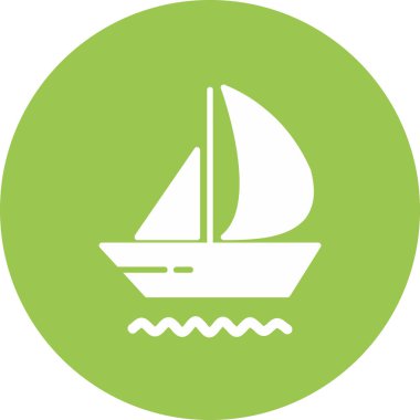 Yelkenli. Web simgesi basit illüstrasyon