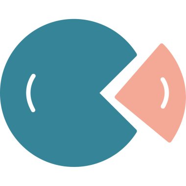 bir pasta grafiğinin düz simge tasarımı