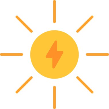 Güneş enerjisi simgesinin vektör illüstrasyonu