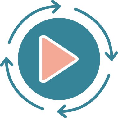 Oynayın. Web simgesi basit tasarım