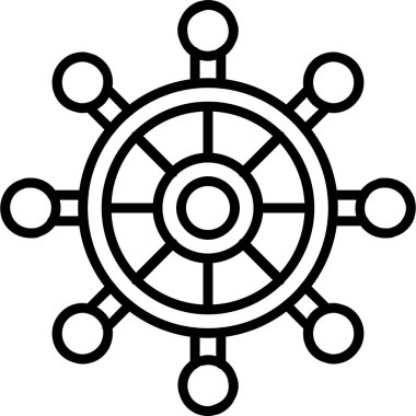 Pusula. Web simgesi basit illüstrasyon